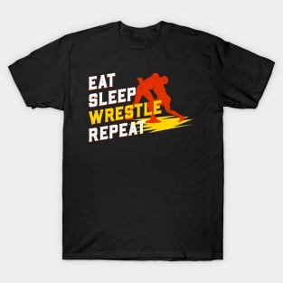 Eat Sleep Wrestle Repeat T-Shirt